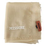 Missoni Beige Cashmere Unisex Neck Scarf MS2138BG