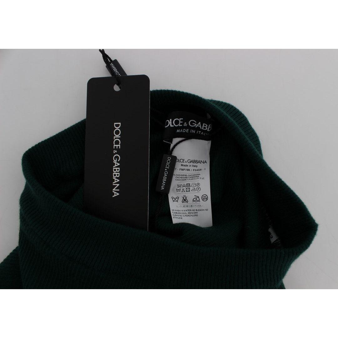 Dolce & Gabbana Green Cashmere Stretch Tights Pants SIG30807-3