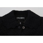 Dolce & Gabbana Black Button Down Long Blazer Cotton Jacket JKT3505 - 40