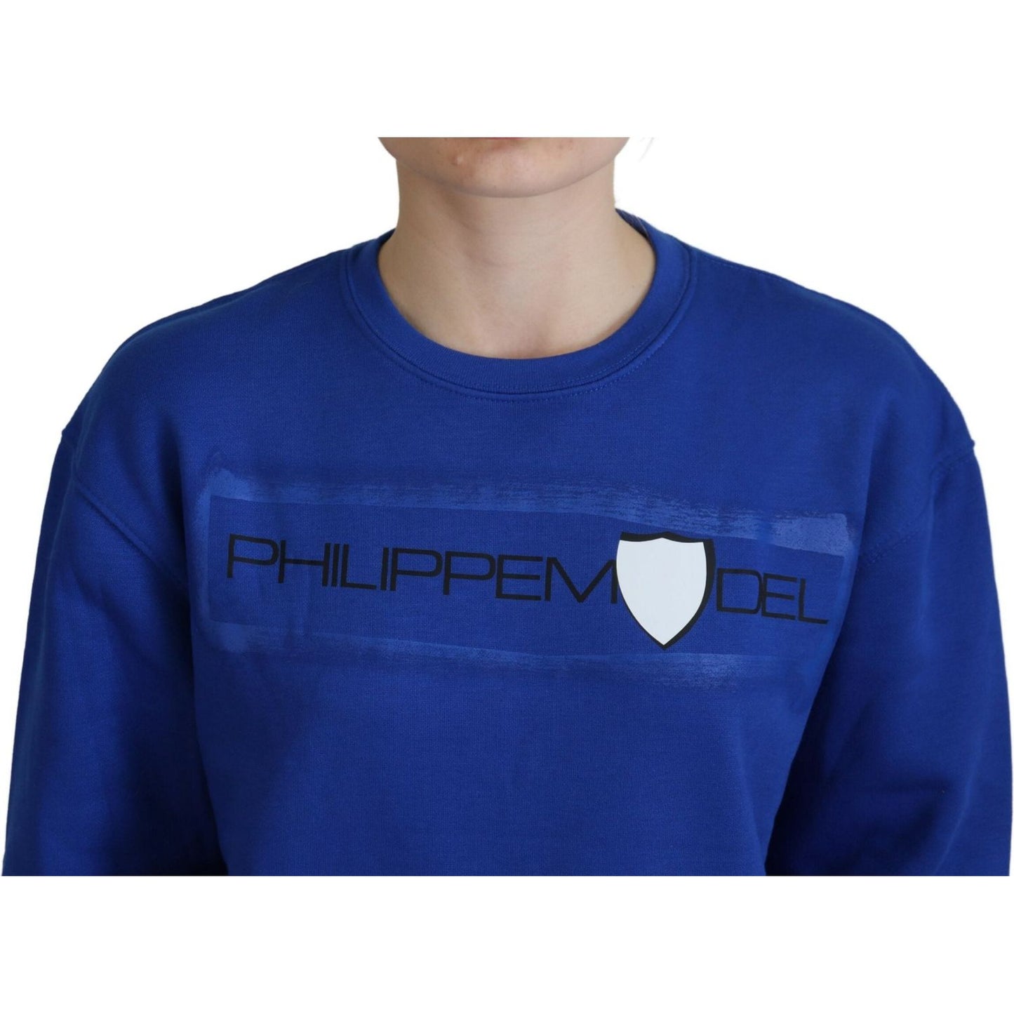 Philippe Model Blue Printed Long Sleeves Pullover Sweater TSH83292-38