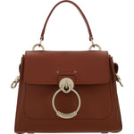 Chloé Elegant Sepia Brown Calfskin Shoulder Handbag 7613386128812