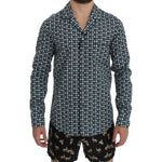 Dolce & Gabbana Green Hat Print Cotton Pajama Shirt Sleepwear SIG12381-4