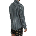 Dolce & Gabbana Green Hat Print Cotton Pajama Shirt Sleepwear SIG12381-4