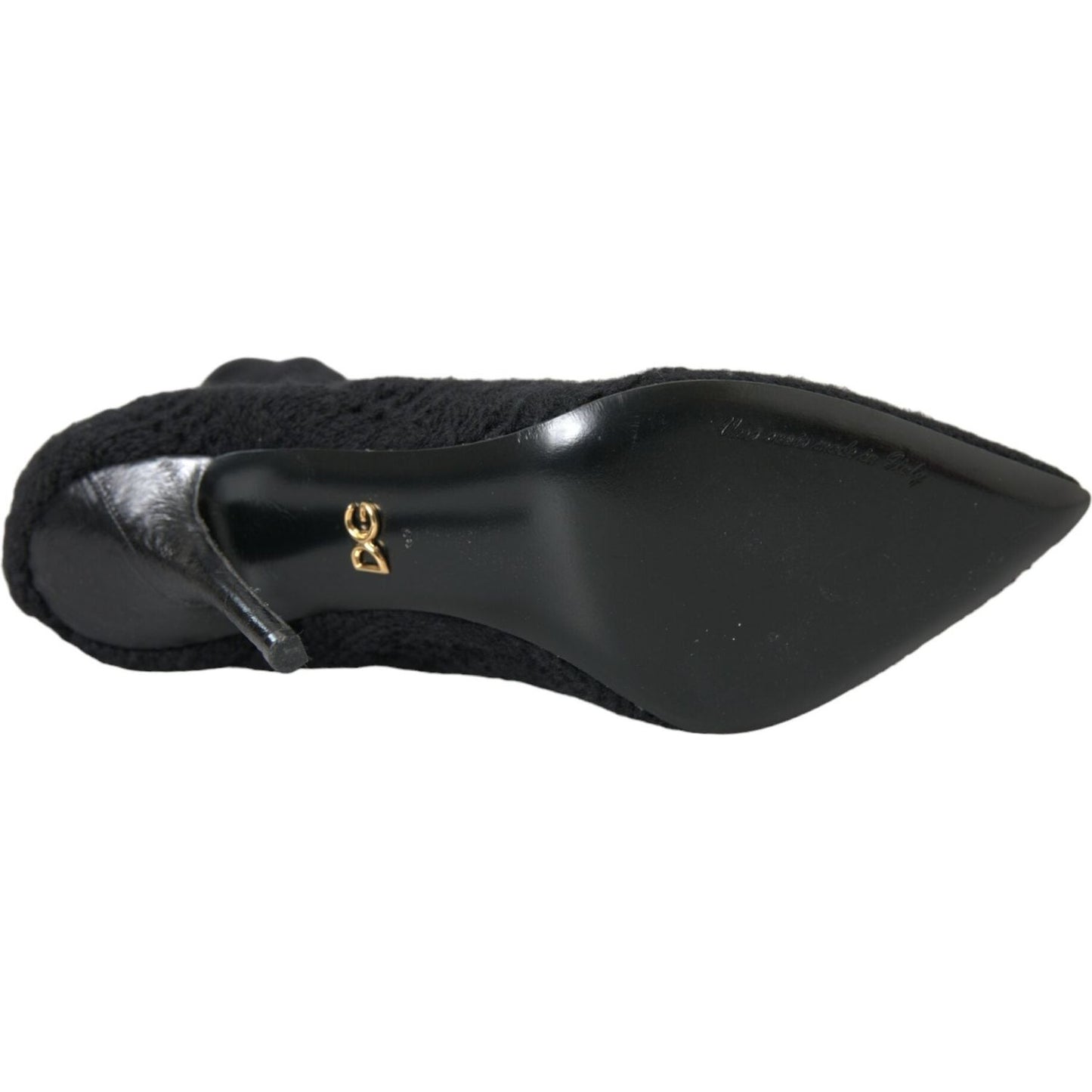 Dolce & Gabbana Black Stiletto Heels Mid Calf Boots Shoes LA10724-39