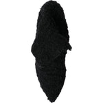 Dolce & Gabbana Black Stiletto Heels Mid Calf Boots Shoes LA10844-37.5