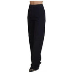 Dsquared² Black Checkered High Waist Straight Pants PAN74502-38