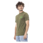Cavalli Class Green Cotton Men T-Shirt CA-24370-L
