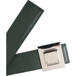 Dolce & Gabbana Green Calf Leather Square Metal Buckle Belt WMB404-80