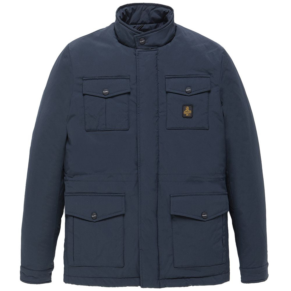 Refrigiwear Blue Nylon Men Jacket RE-13993-L