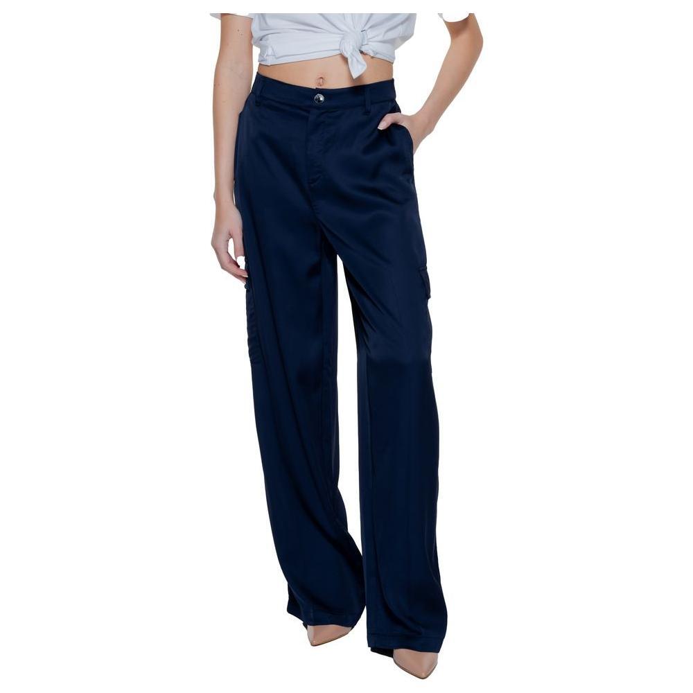 Street One Blue Viscose Pant ST-14205200010-W42 | L32