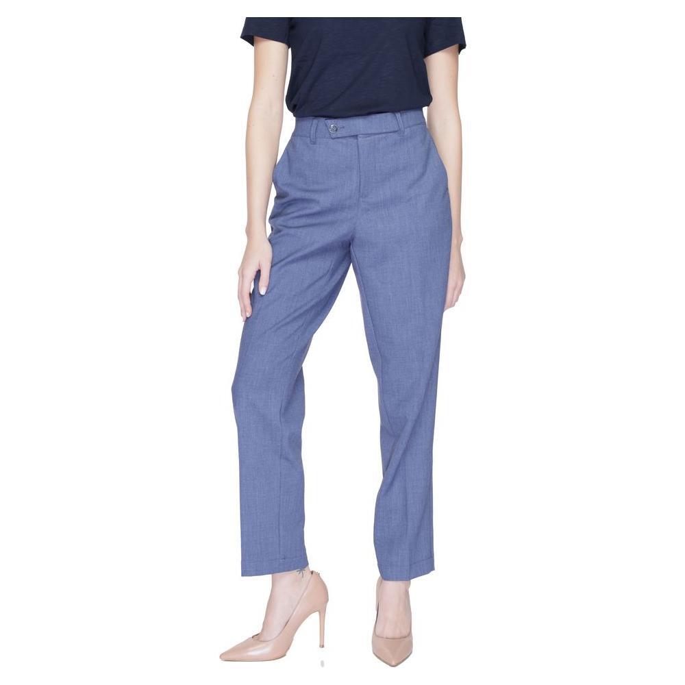 Street One Blue Polyester Pant ST-13508200010-W36 | L30
