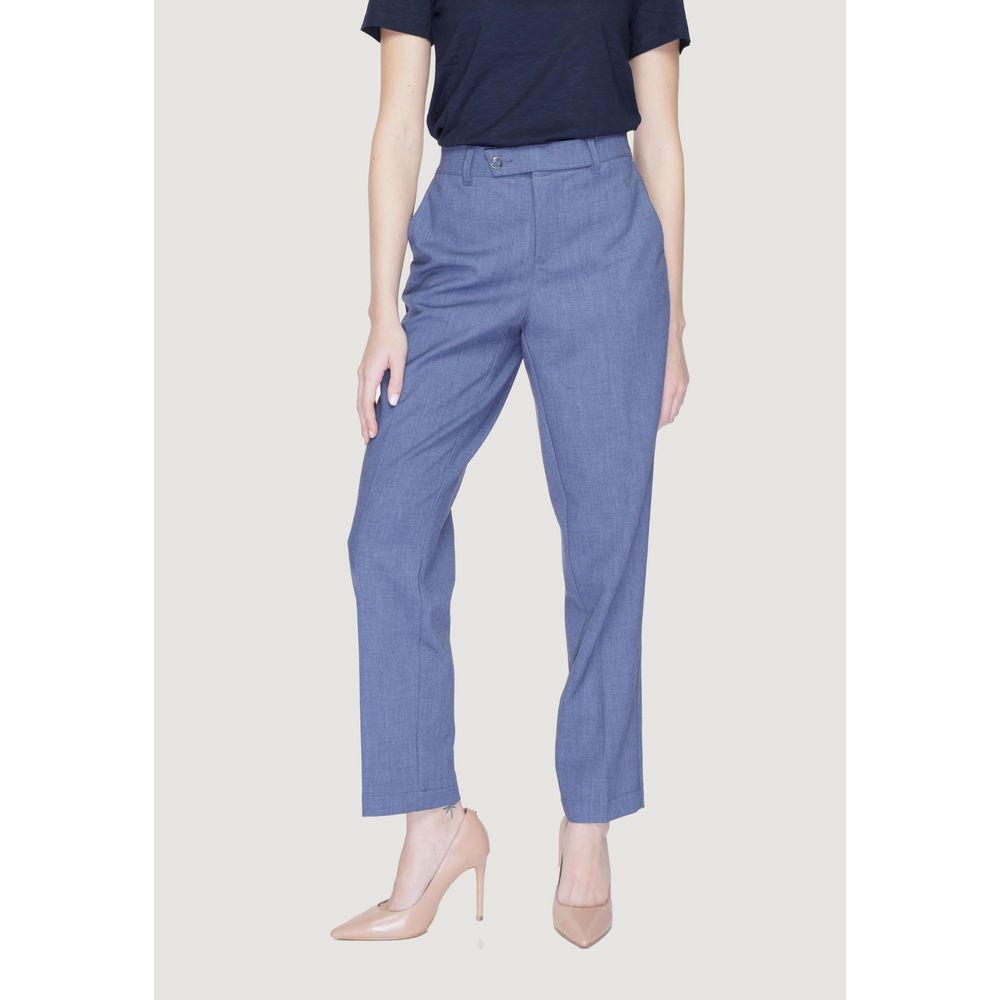 Street One Blue Polyester Pant ST-13508200010-W36 | L30
