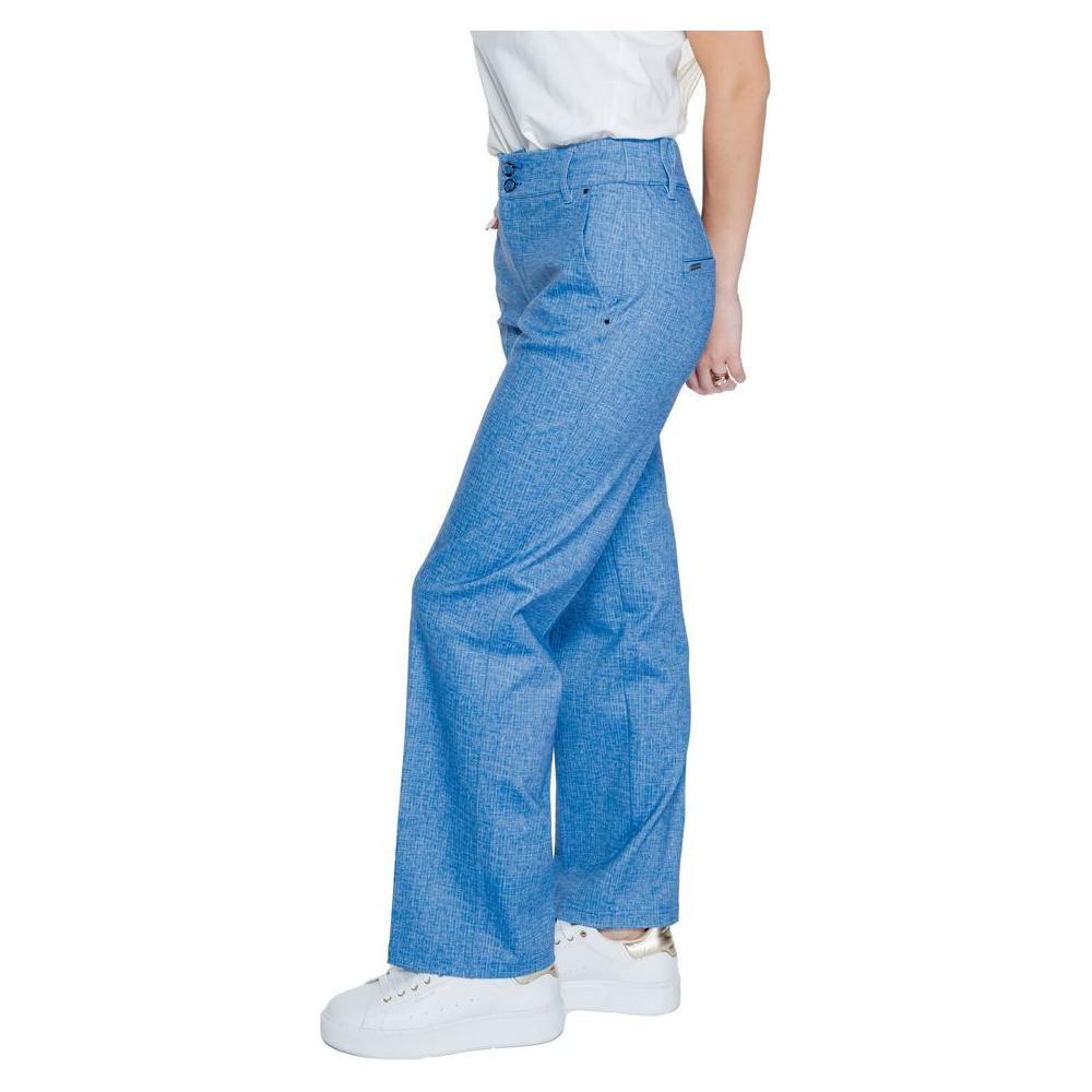 Street One Blue Polyester Pant ST-13548100126-W42 | L30