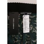 Dolce & Gabbana Green Floral Lace Leggings Pants BYX1125-5