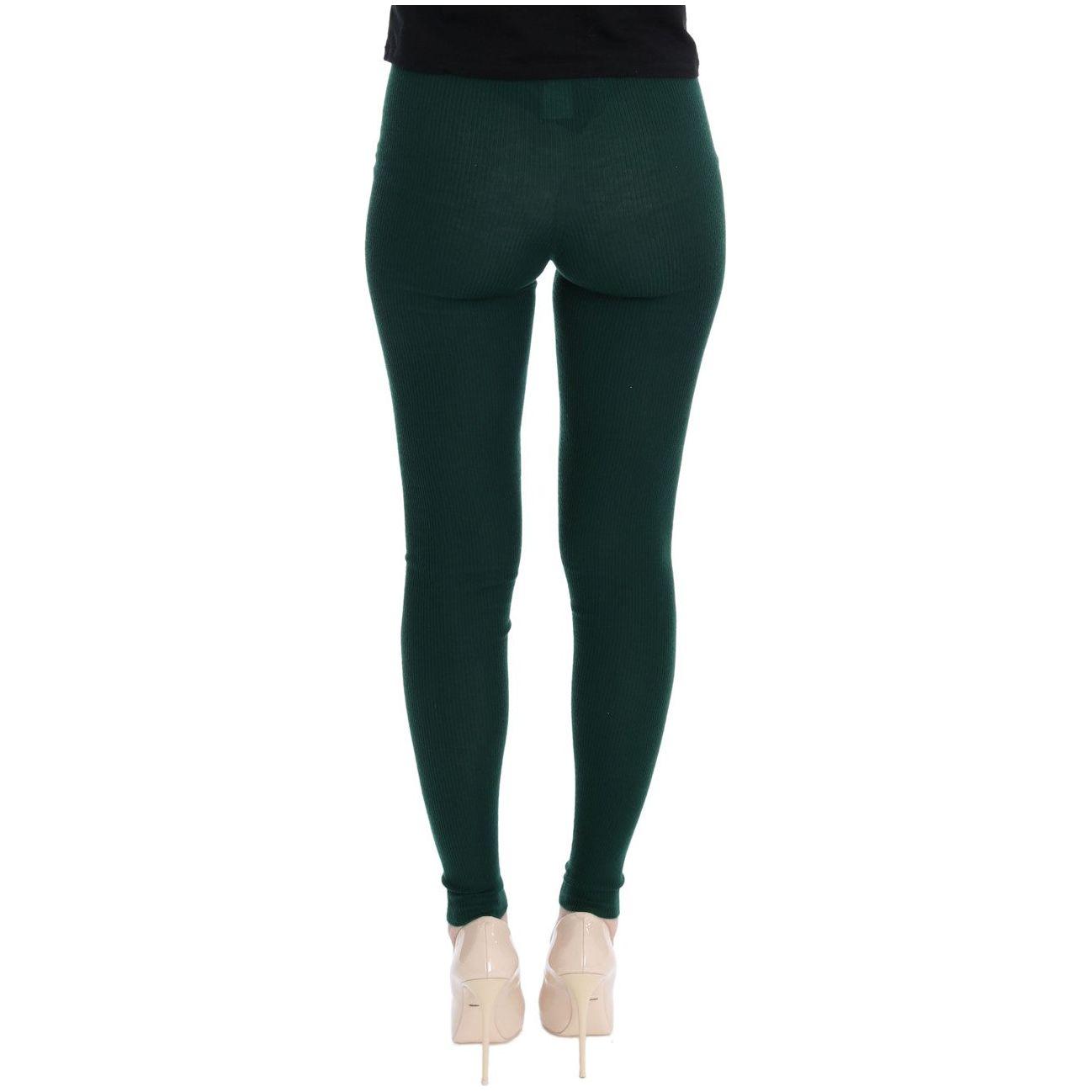 Dolce & Gabbana Green Cashmere Stretch Tights SIG32058-6