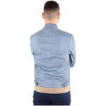 Yes Zee Light Blue Polyethylene Men Jacket YE-14593-XXL