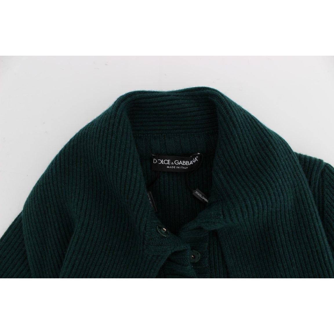 Dolce & Gabbana Green Knitted Cashmere Cardigan SIG20500-6