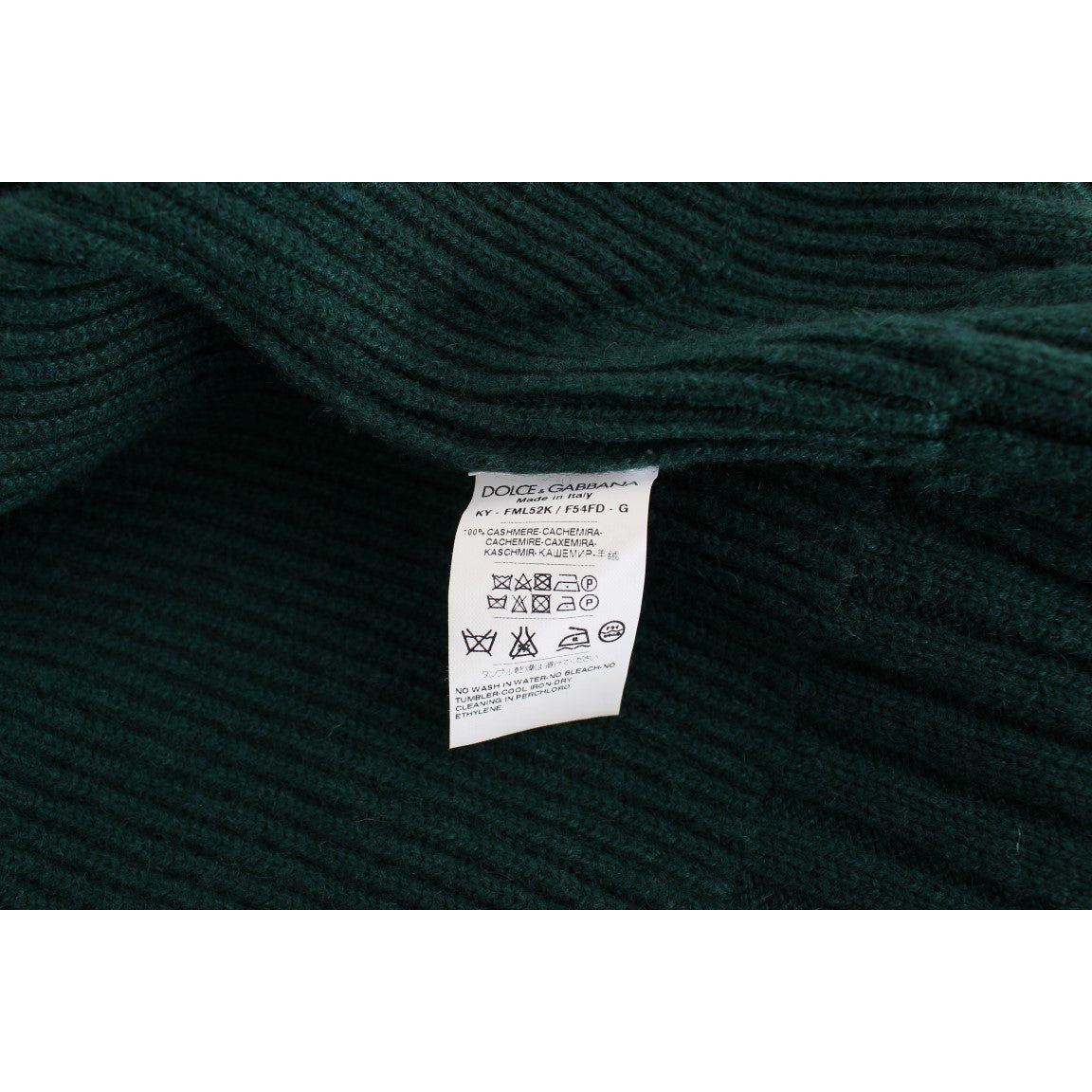 Dolce & Gabbana Green Knitted Cashmere Cardigan SIG20500-6