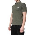 Dolce & Gabbana Army Green Logo Plaque Cotton Polo Shirt T-shirt TSH90002-44