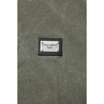Dolce & Gabbana Army Green Logo Plaque Cotton Polo Shirt T-shirt TSH90002-44