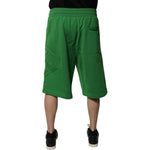Dolce & Gabbana Green Cotton Men Sweatshorts Bermuda Shorts PAN75245-48
