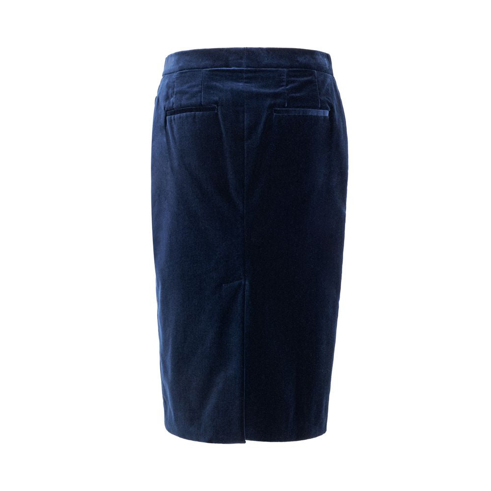 Tom Ford Blue Cotton Skirt TO-8888673-IT38|XS
