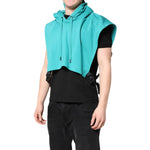 Dolce & Gabbana Green Cotton Hooded Men Sportswear Vest Sweater TSH90314