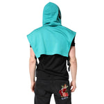 Dolce & Gabbana Green Cotton Hooded Men Sportswear Vest Sweater TSH90314