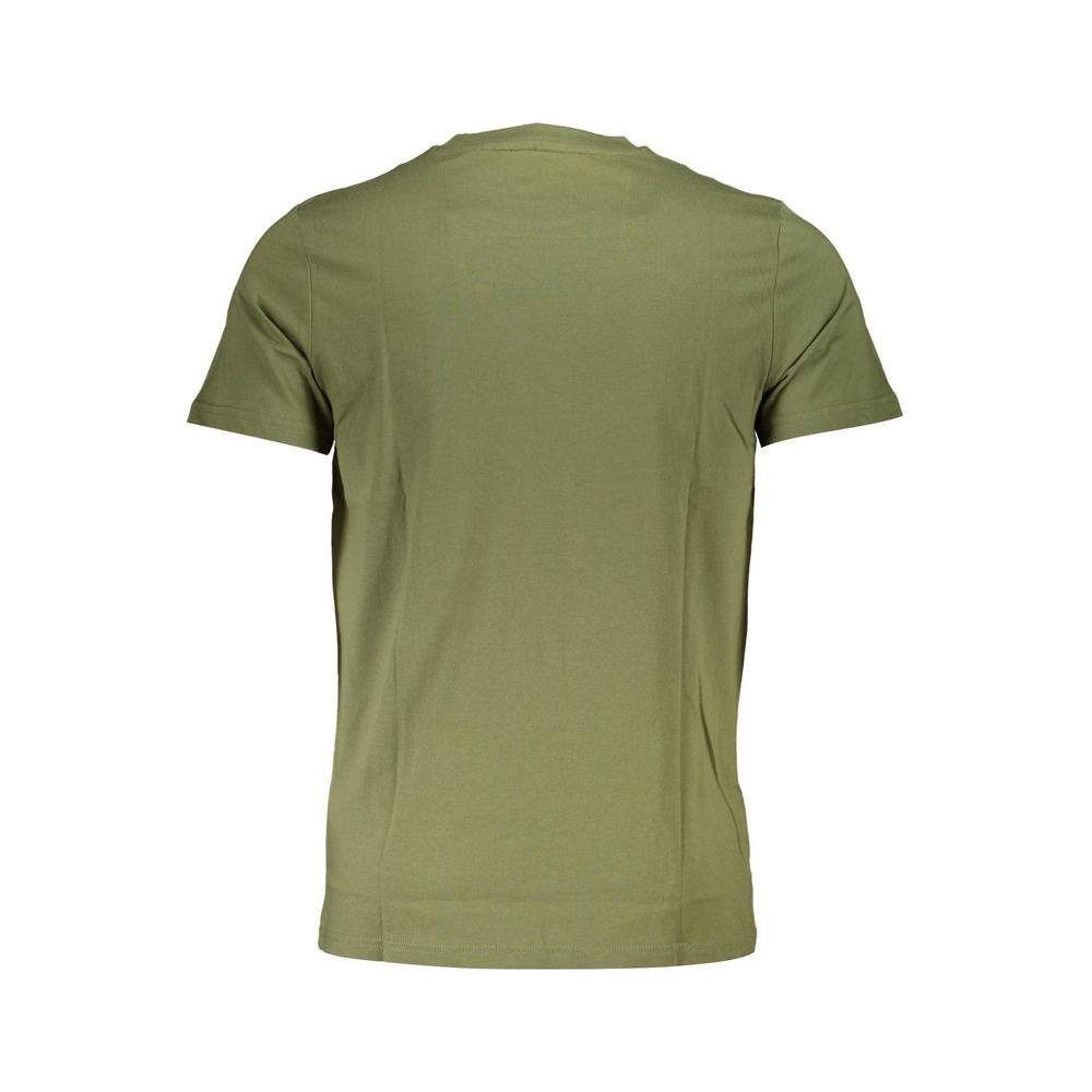 Cavalli Class Green Cotton Men T-Shirt CA-37084-XL