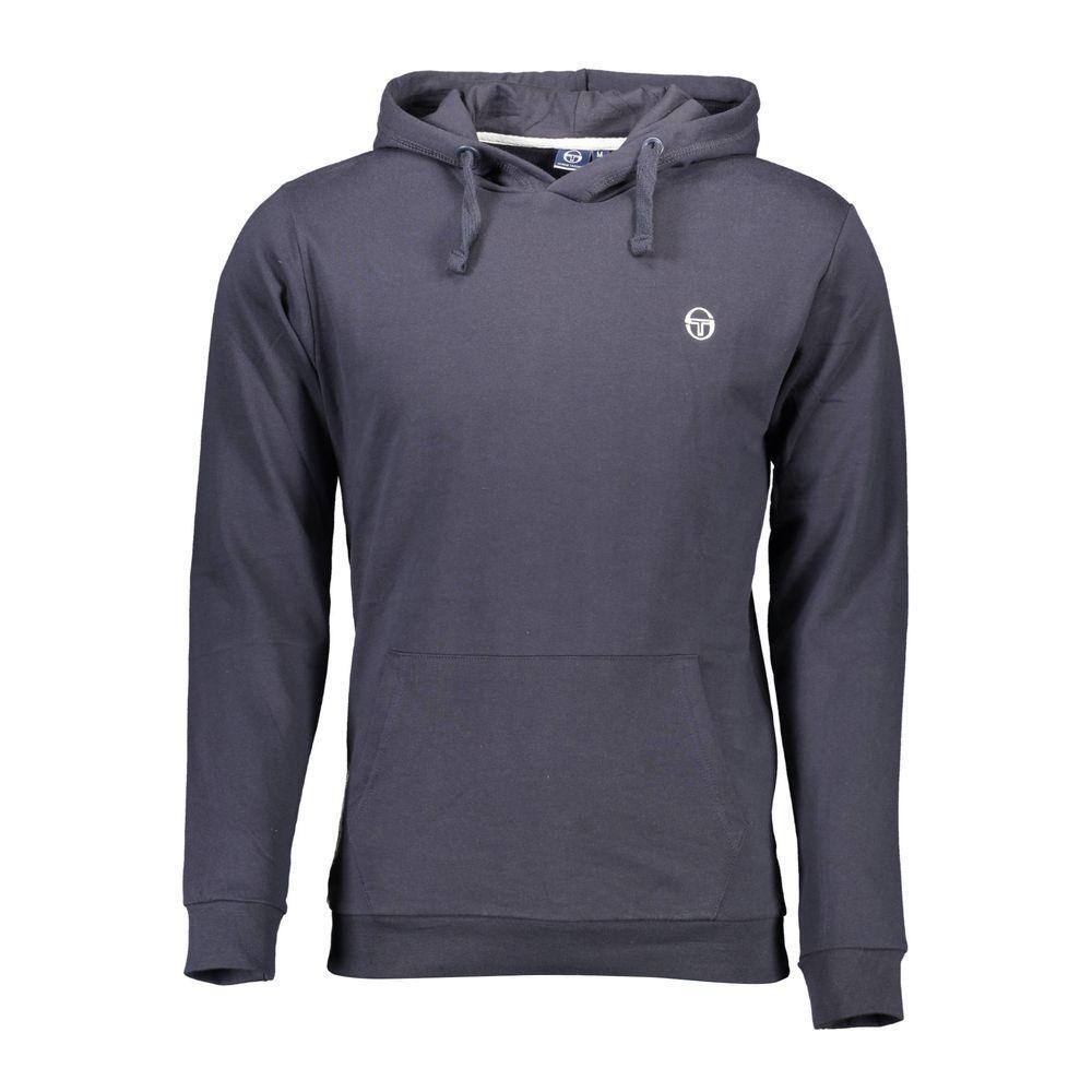 Sergio Tacchini Blue Cotton Men Sweater with Hood SE-37853-XL