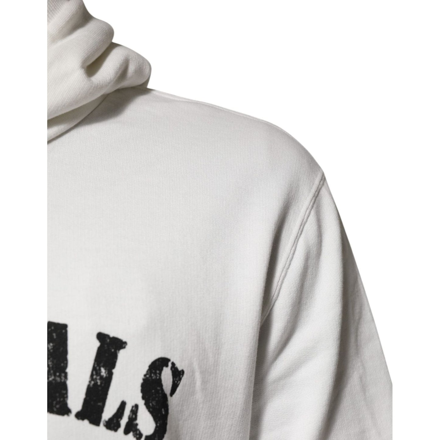 Dolce & Gabbana White Cotton DG ROYAL Print Hooded Sweater TSH90501-44