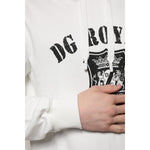 Dolce & Gabbana White Cotton DG ROYAL Print Hooded Sweater TSH90501-44
