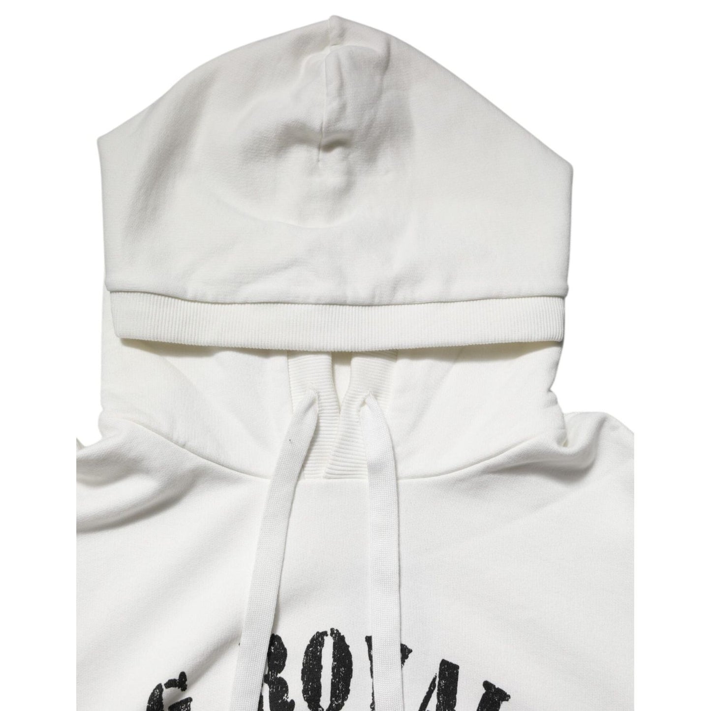 Dolce & Gabbana White Cotton DG ROYAL Print Hooded Sweater TSH90501-44