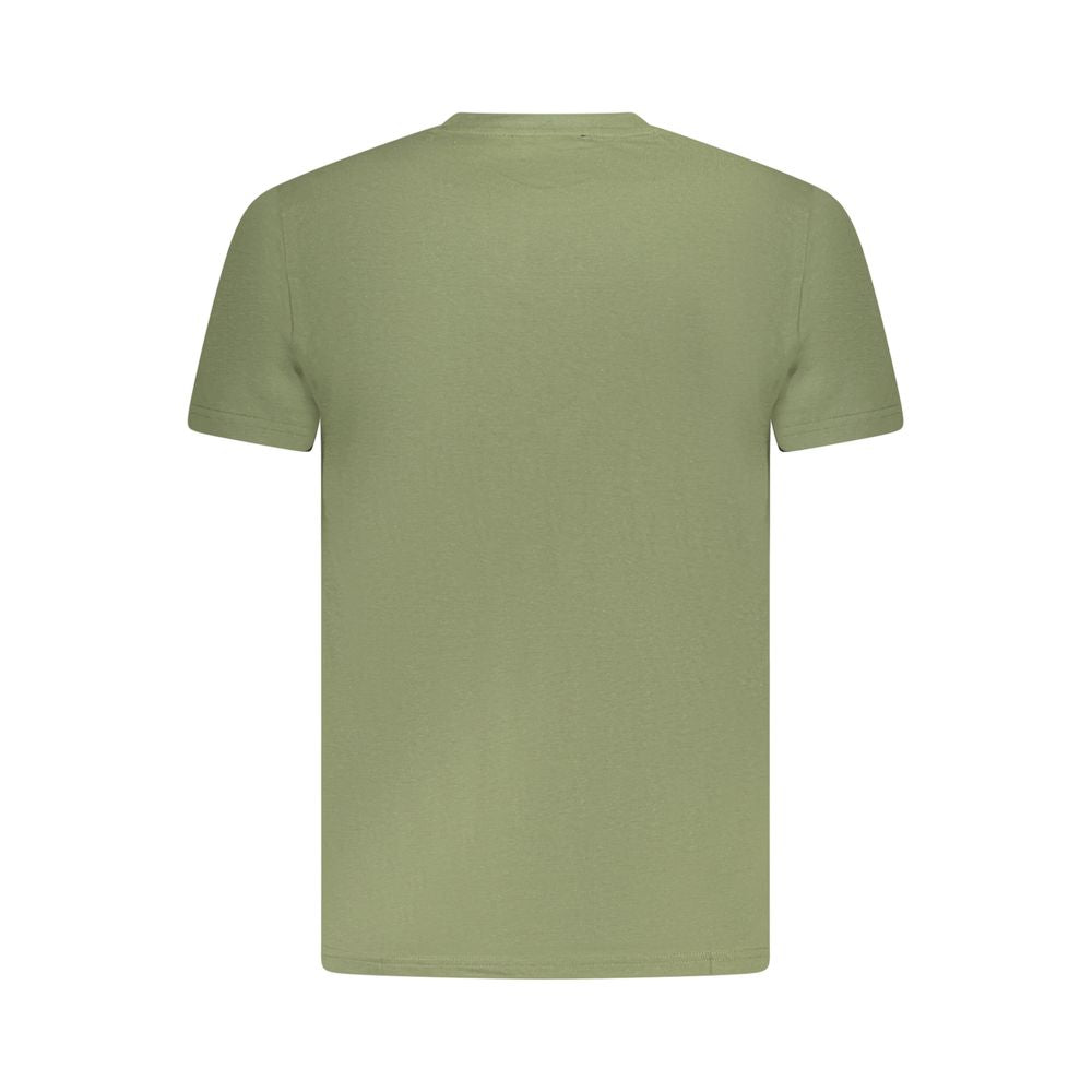 Cavalli Class Green Cotton Men T-Shirt CA-36705-M