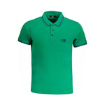 Cavalli Class Green Cotton Polo Shirt CA-31313-M