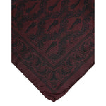 Dolce & Gabbana Maroon Black Printed Square Men Foulard Scarf