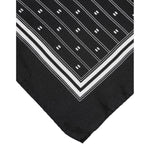 Dolce & Gabbana Black White Printed Silk Square Foulard Scarf