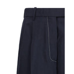 Thom Browne White stitching wool Pants TH-FTC503A02872415-IT42 | L