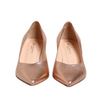 Prosperine Pink Leather Pumps Stiletto Heels Slip On Shoes