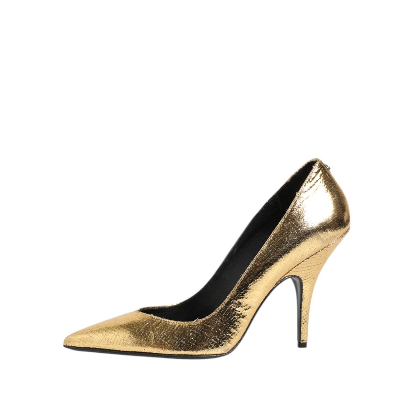 Patrizia Pepe Gold Patent Leather High Heels Pump Shoes