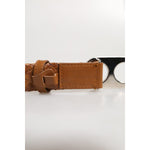 Dolce & Gabbana Brown Braided Metal DG Logo Buckle Belt