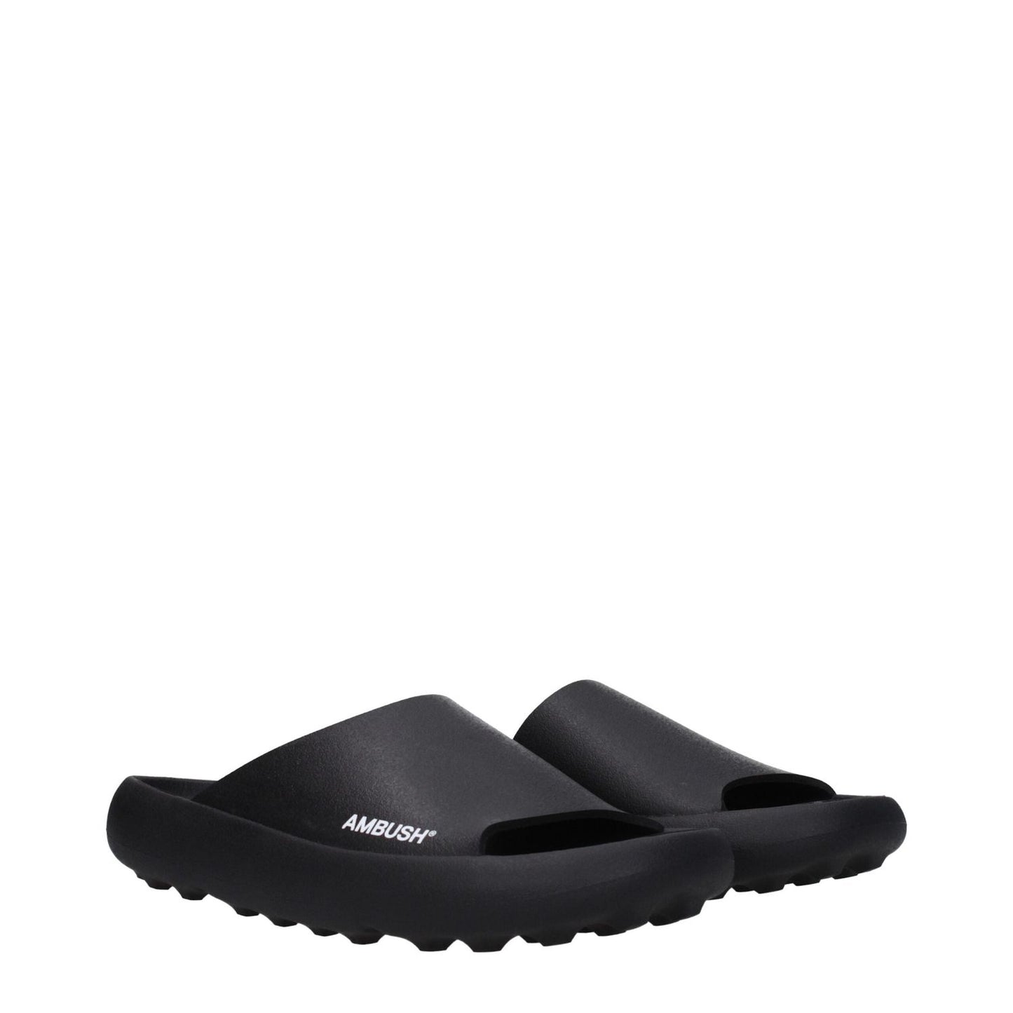 Ambush Black Cotton Slippers Sandals AM-8586631971081-EU40/US7