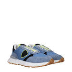 Philippe Model Blue Fabric Athletic Sneakers PH-15084842811657-EU40/US7
