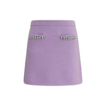 Self-Portrait Knit Miniskirt SE-PF25085SKLLILAC-M