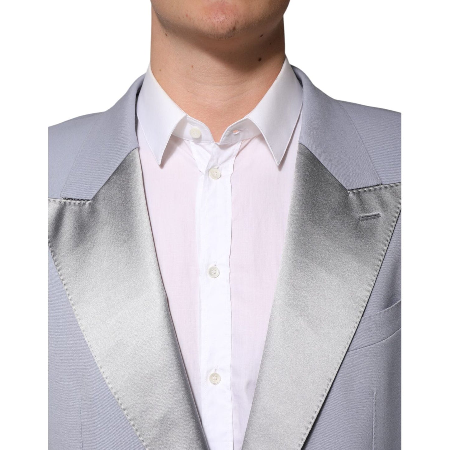 Dolce & Gabbana Gray Wool Single Breasted Men Suit Blazer JKT41547-56