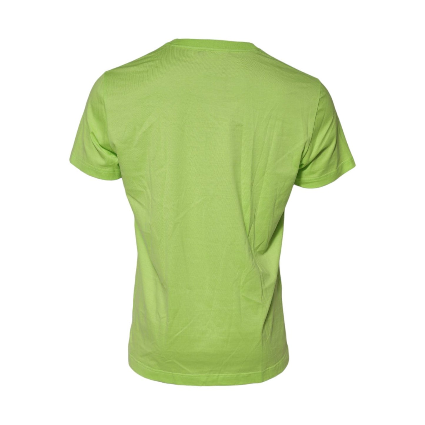 Dolce & Gabbana Green Embossed Logo Cotton Crew Neck T-shirt TSH91047-54
