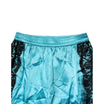 Dolce & Gabbana Blue Silk Garterized Straight Women Pajama Pants PAN76694-2