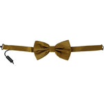 Dolce & Gabbana Yellow Mustard 100% Silk Butterfly Papillon Men Bow Tie FT1008