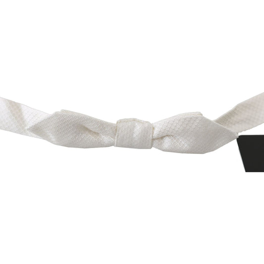 Dolce & Gabbana White 100% Silk Slim Adjustable Neck Papillon Men Tie1728,67345645728,Accessories,Bowties - Ties and Formal Accessories - Accessories,Dolce & Gabbana,Material: 100% Silk,Men,Men - Accessories,New with tags,Ties & Bowties - Men - Accessorie