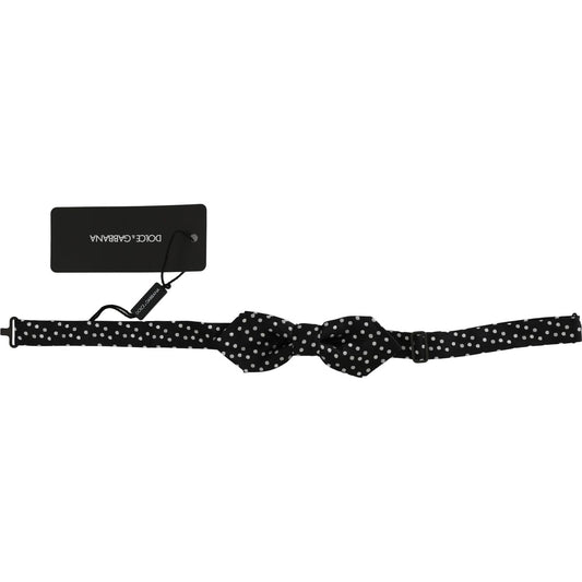 Dolce & Gabbana Black Polka Dots Silk Adjustable Neck Papillon Men Bow Tie1728,67345645728,Accessories,Black,Bowties - Ties and Formal Accessories - Accessories,Dolce & Gabbana,Material: 100% Silk,Men,Men - Accessories,New with tags,Ties & Bowties - Men -